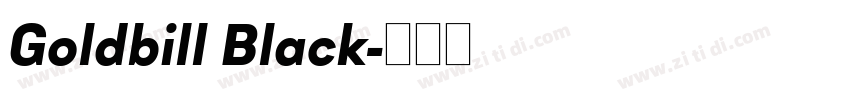 Goldbill Black字体转换